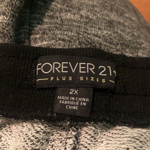 LPD Forever21 + grey knit jogger sweat pants 2x - Picture 4 of 5